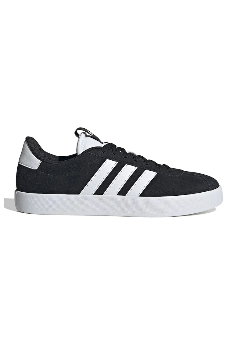 Pantofi sport VL Court 3.0 de piele intoarsa, Negru/Alb optic