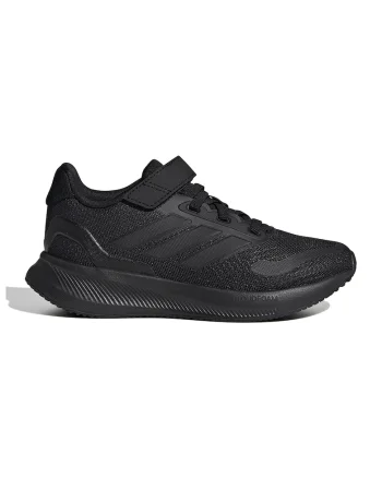 Pantofi sport Runfalcon 5 din plasa cu logo si velcro, Negru