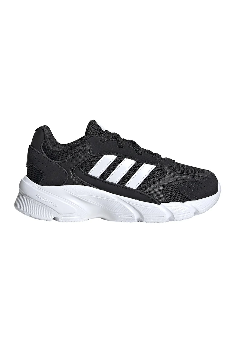 Pantofi sport cu logo Crazychaos 2000, Negru/Alb optic