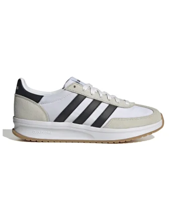 Pantofi sport Run 70s cu insertii din piele intoarsa, Alb/Gri deschis