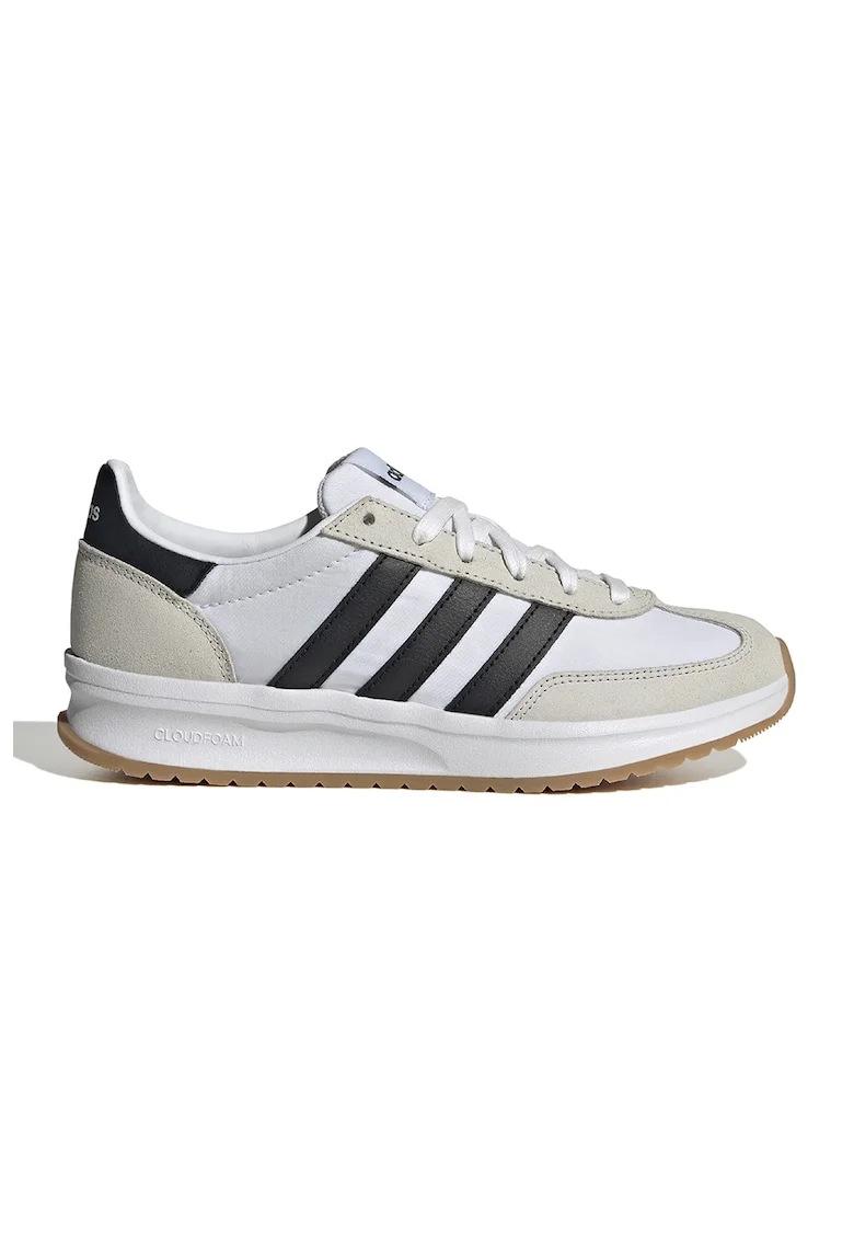 Pantofi sport 70s 2.0 cu piele intoarsa Run, Alb/Gri deschis