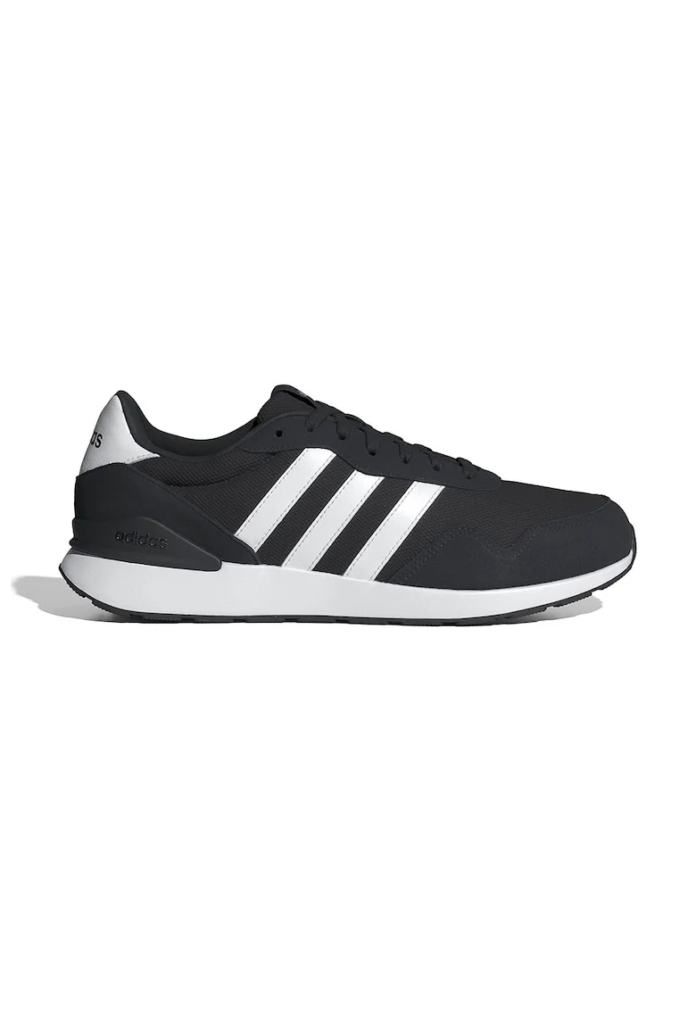 Pantofi sport Run 60s 4.0 cu insertii de piele intoarsa, Negru
