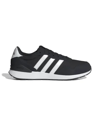 Pantofi sport Run 60s 4.0 cu insertii de piele intoarsa, Negru