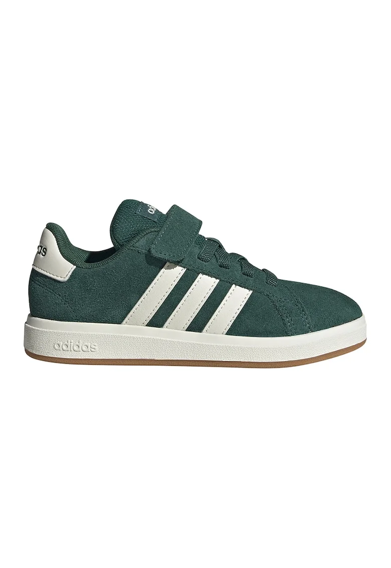 Pantofi sport Grand Court din piele intoarsa cu captuseala din material sintetic, Verde aquamarin