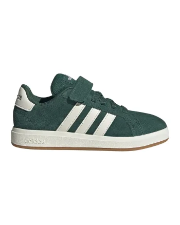 Pantofi sport Grand Court din piele intoarsa cu captuseala din material sintetic, Verde aquamarin