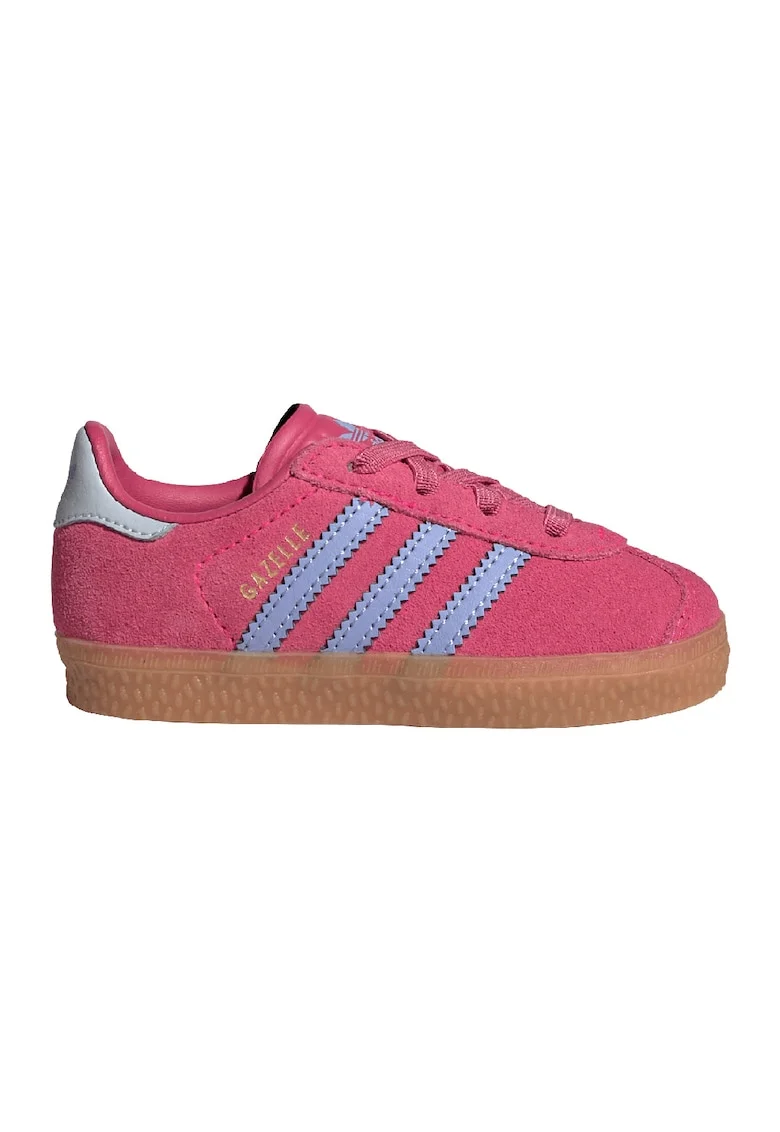Pantofi sport Gazelle din piele intoarsa si piele, Roz/Albastru