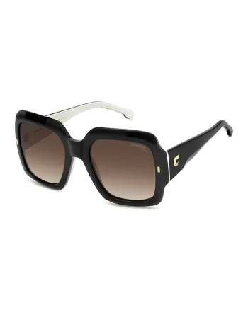 Ochelari de soare cu lentile patrate cu model in degrade, Negru, Negru