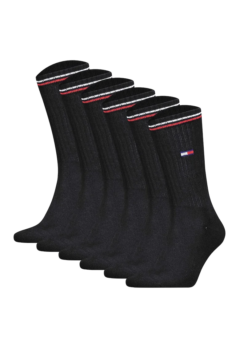 Set de sosete unisex pentru tenis 166541 - 6 perechi, Negru