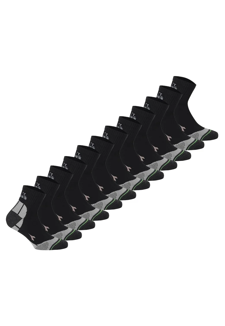 Set de sosete scurte unisex - 12 perechi, Negru