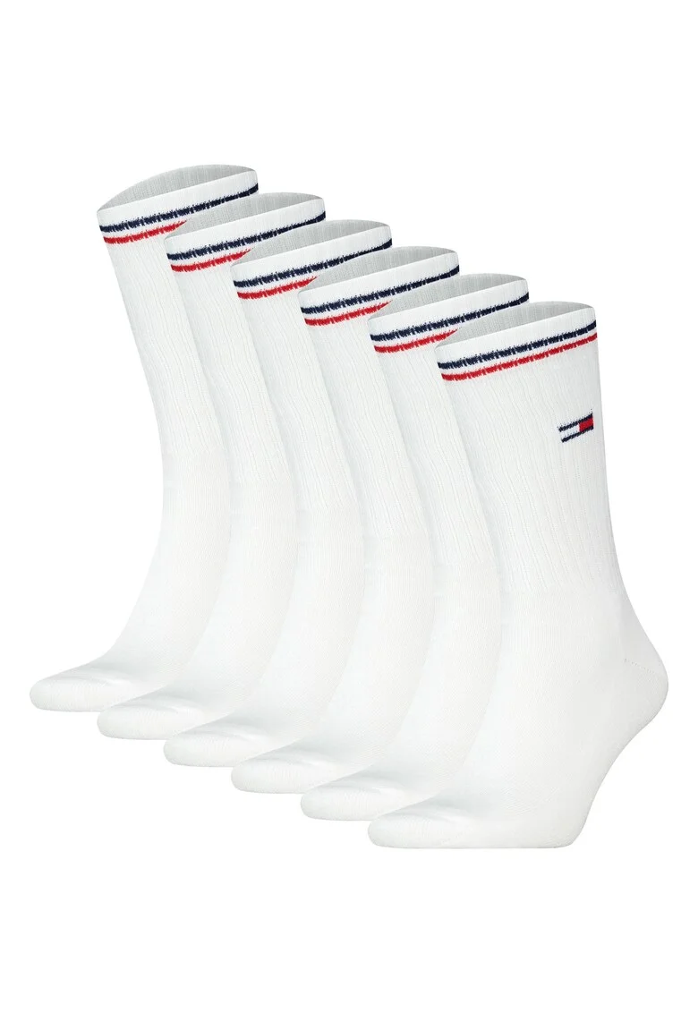Set de sosete unisex pentru tenis 166541 - 6 perechi, Alb