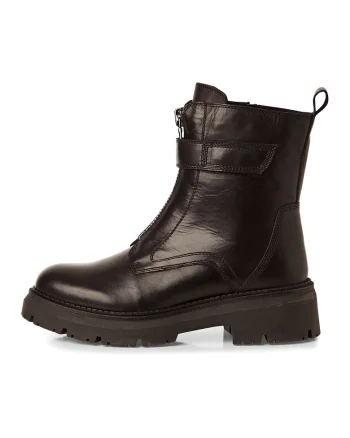 Ghete de piele cu fermoar, Negru stins
