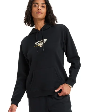 Hanorac din amestec de bumbac cu buzunare kangaroo Surf Stoked, Negru