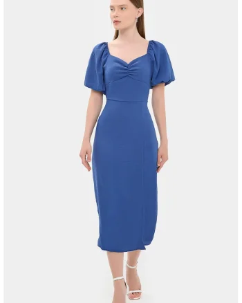 Rochie midi  cu decolteu in forma de inima