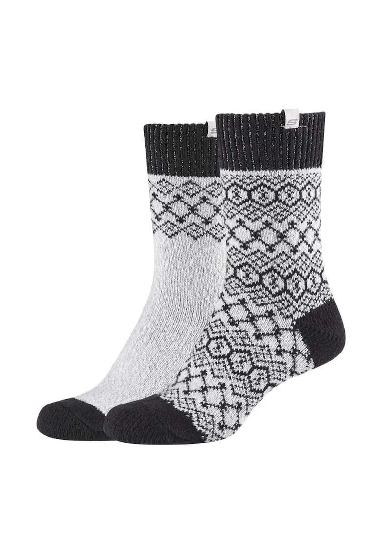 Set sosete dama,  Casual Cozy Jacquard 2PPK Socks SK41047-9202, Gri, 35-38, 2 buc