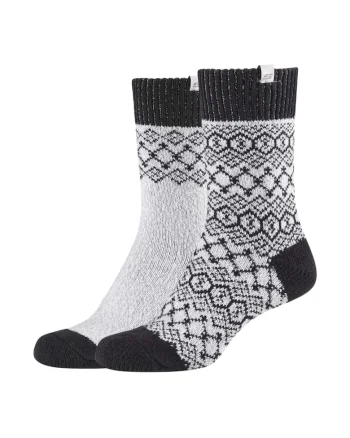 Set sosete dama,  Casual Cozy Jacquard 2PPK Socks SK41047-9202, Gri, 35-38, 2 buc