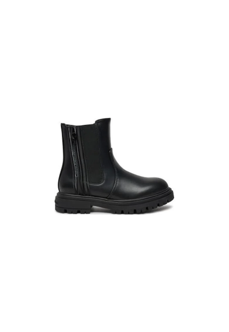 Ghete pentru fete,  304425998, piele ecologica, negru