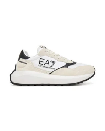 Tenisi barbati, Emporio Armani  piele naturala, bej/alb