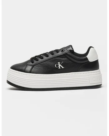 Pantofi sport cu talpa flatform si sireturi, Negru