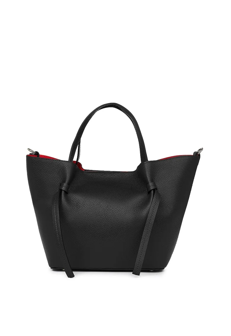 Geanta shopper din piele naturala Veronica, Negru