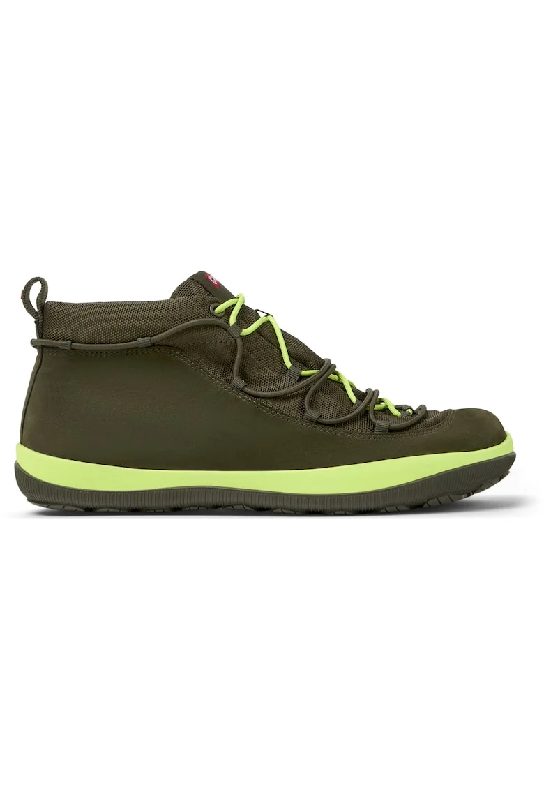 Ghete de piele cu garnituri din material textil Peu Pista, Verde