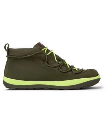 Ghete de piele cu garnituri din material textil Peu Pista, Verde