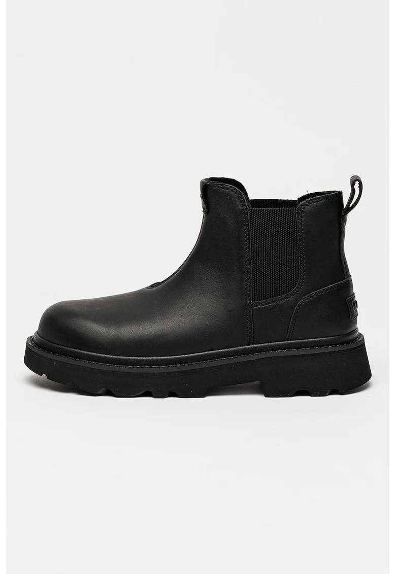 Ghete Chelsea din piele, Negru