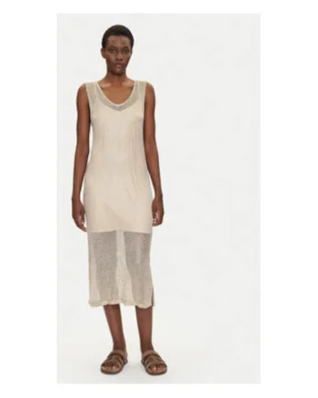 Rochie de seara,  auriu, 70% viscoza, 30% fibra metalica