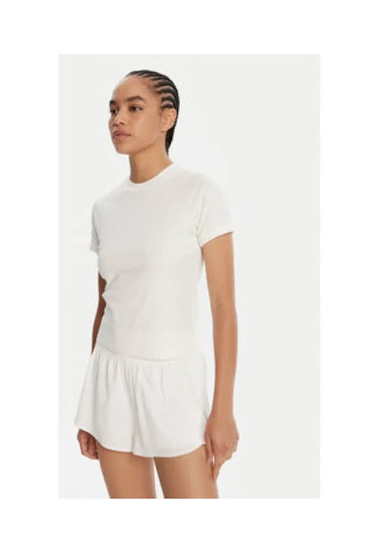 Tricou dama,  Alb, Bumbac/Elastan