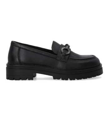 Mocasini din piele cu decoratiuni metalice