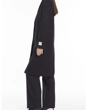 Palton relaxed fit din amestec de lana, Negru