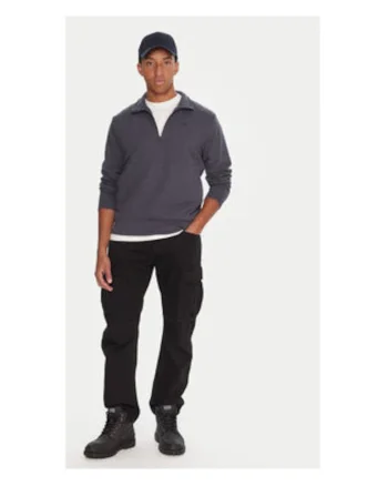 Bluza G Star Raw, Bleumarin, 58% bumbac organic, 42% poliester