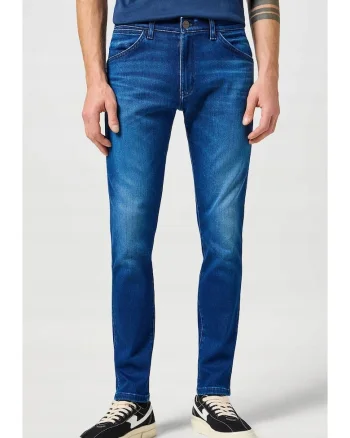 Blugi barbati  Bryson skinny, albastru inchis, elasticitate considerabila, din bumbac,