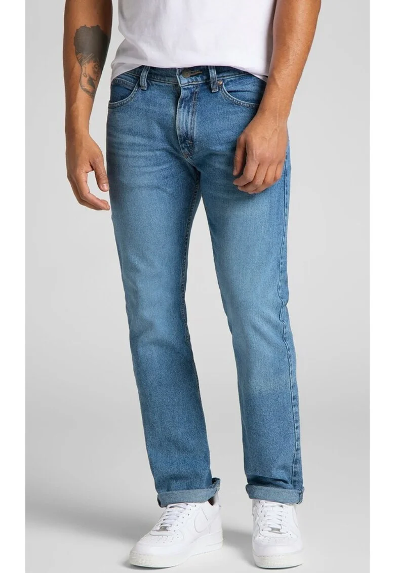 Blugi barbati  Legendary Slim, albastru, croiala slim, usor elastici, din bumbac