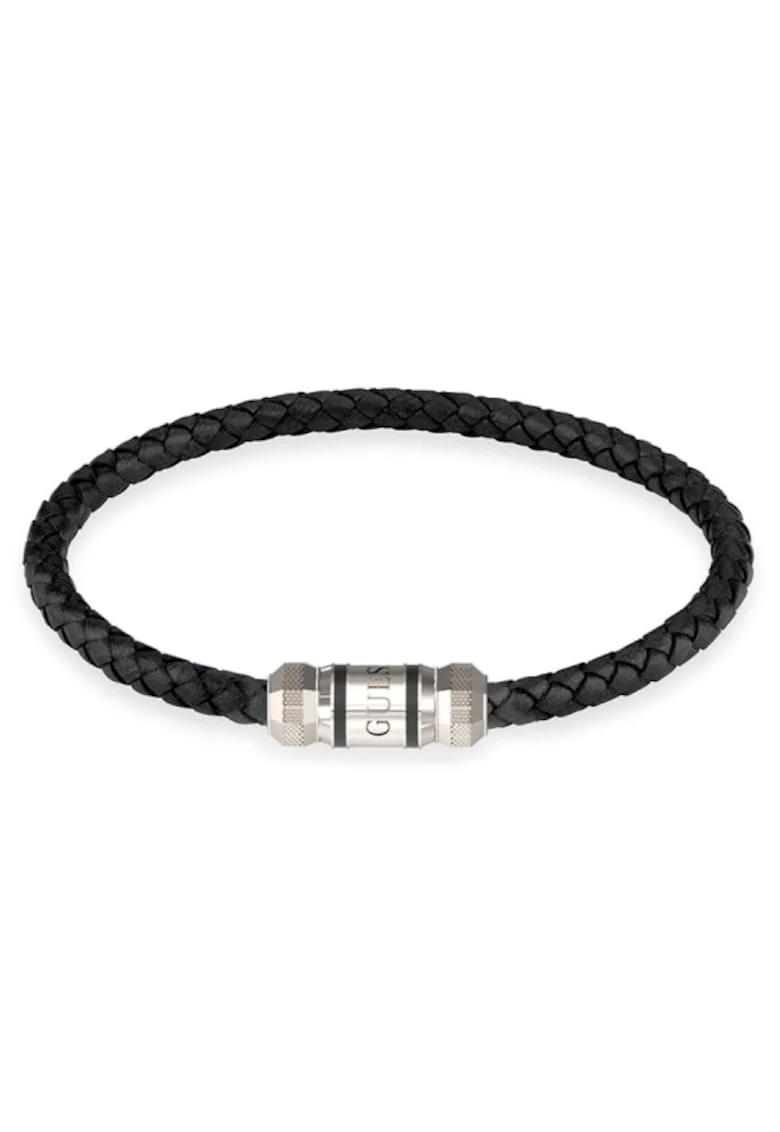 Bratara  Exagon piele JUMB05094JWSTBK, Argintiu, Negru