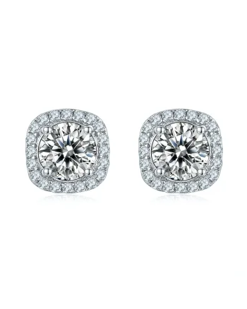 Cercei Diamant Moissanite 0.5ct, Argint 925