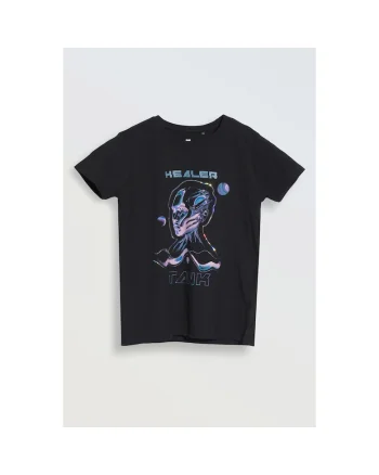 Tricou din bumbac cu print grafic,