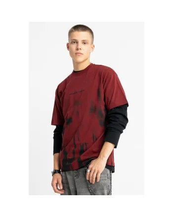 Tricou lejer cu imprimeu tie-dye,