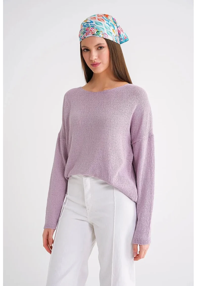 Pulover dama,  oversize, lila, tricot,