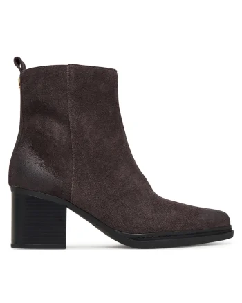 Botine dama,  Piele naturala, Maro 40F5LXME5S