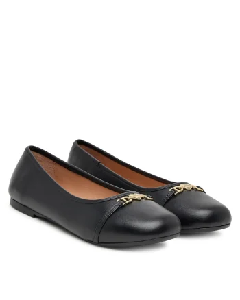 Balerini de dama,  piele naturala, negru