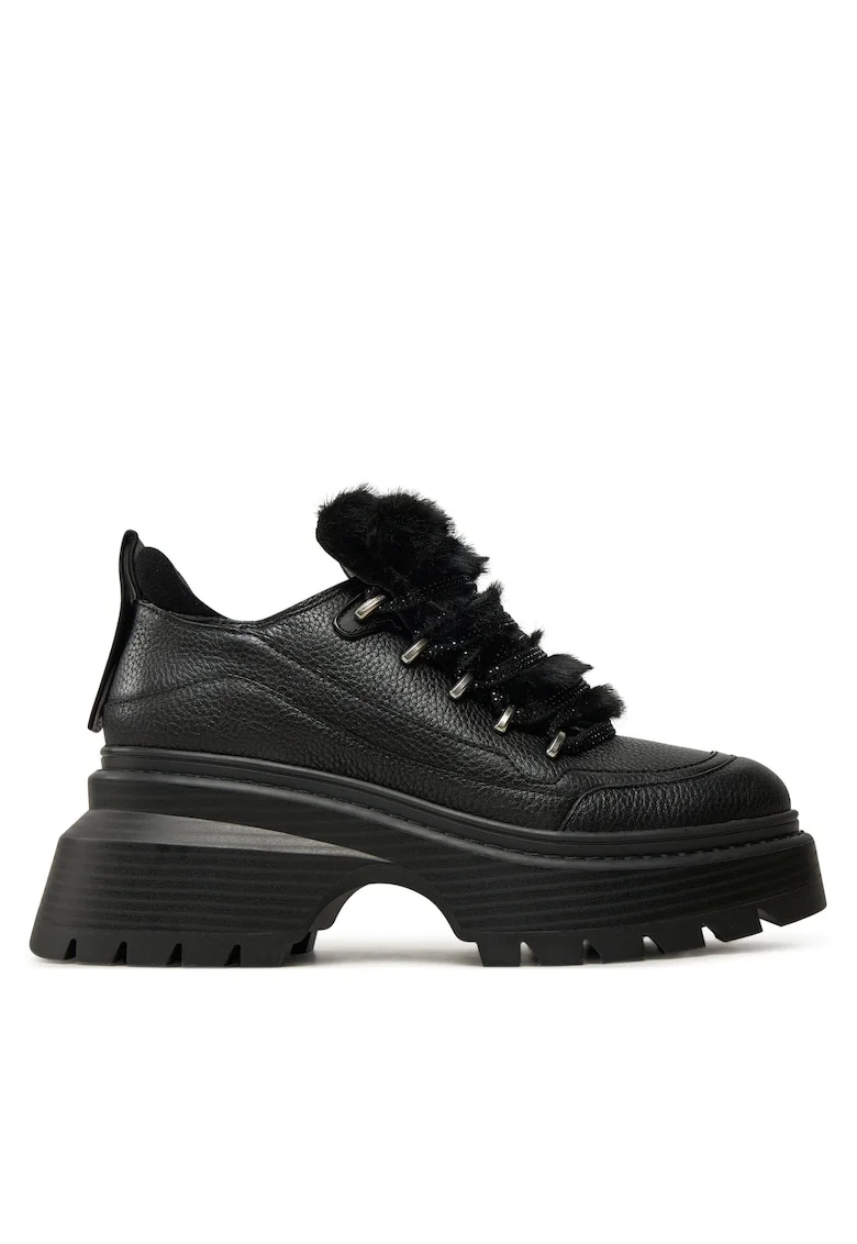 Pantofi dama,  Piele naturala, Negru 40F4SS