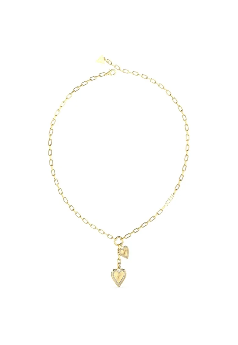 Colier  Love Me Tender inima si cristale JUBN03234JWYGT-U, Auriu