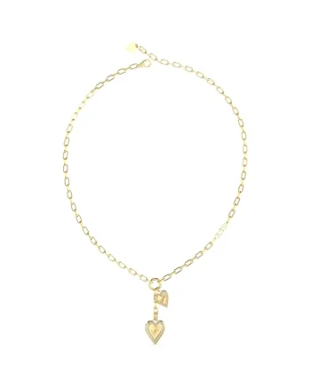 Colier  Love Me Tender inima si cristale JUBN03234JWYGT-U, Auriu