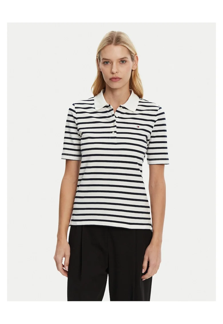 Tricou dama,  Bleumarin/Alb, Polo