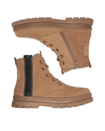 Ghete barbati,  piele naturala, Bej