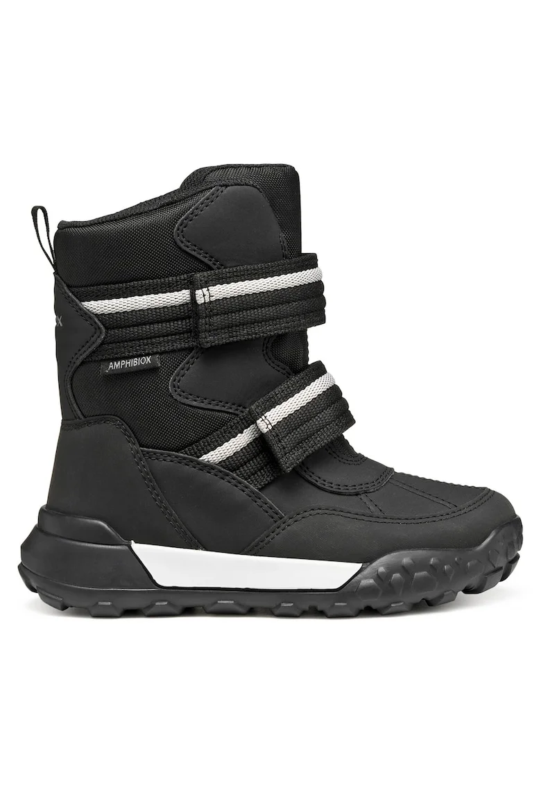 Cizme sport baieti,  negru/alb, Negru