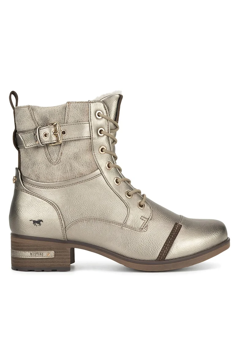 Botine dama 1229-606,  Textil, Auriu