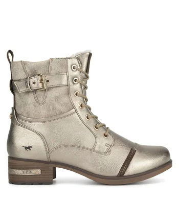 Botine dama 1229-606,  Textil, Auriu
