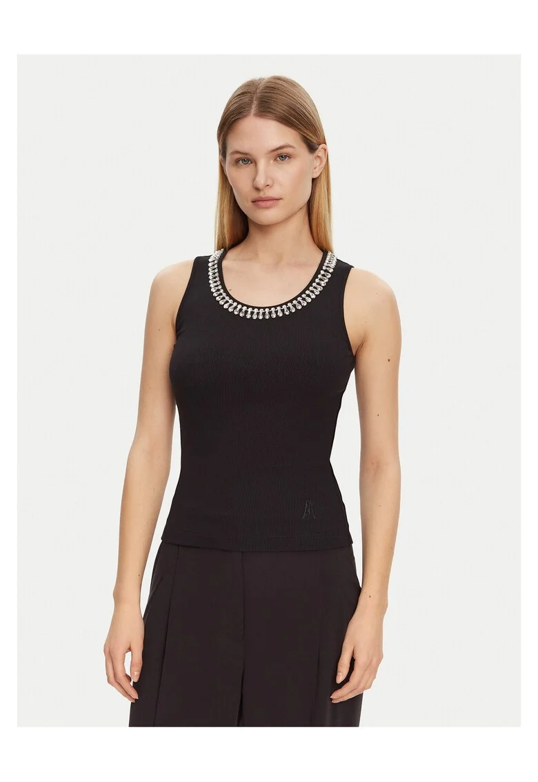 Top dama,  Negru/Argintiu