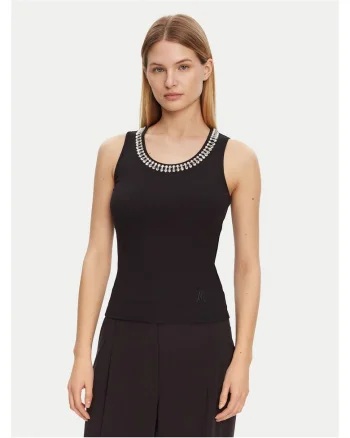 Top dama,  Negru/Argintiu